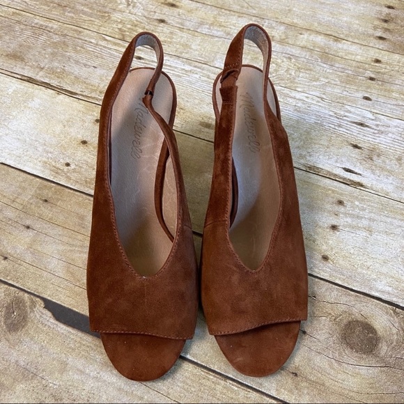 Madewell The Alana Slingback Suede Block Heels - Picture 5 of 8